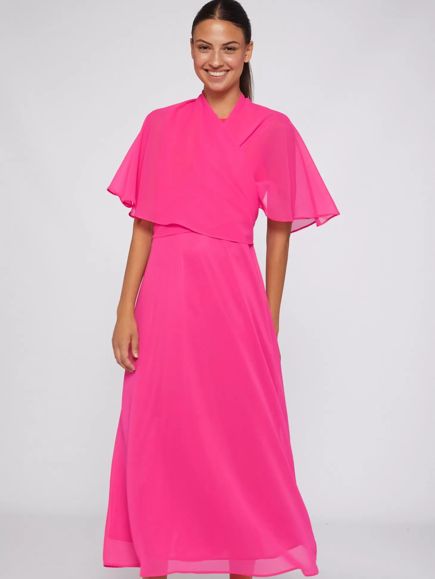 Vilagallo Cape Mirelle Pink Chiffon*Women Capes