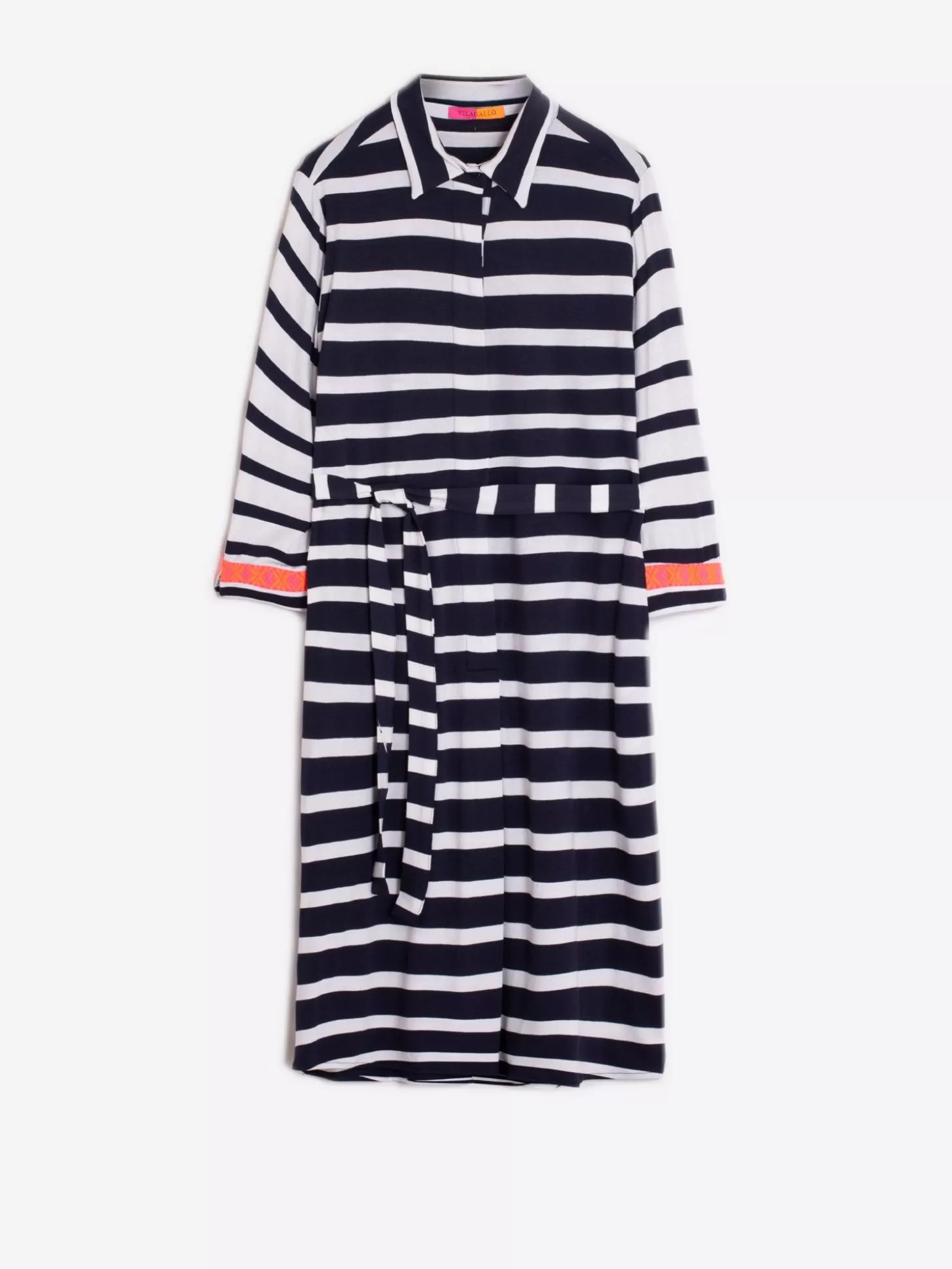 Vilagallo Dress Adriana Ecru Navy Stripe Knit*Women Dresses