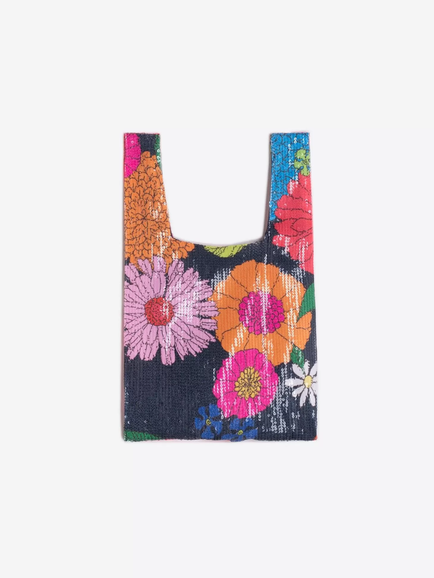 Vilagallo Handbag Tshirt Maxi Flower Sequins*Women Party & Occasion Wear