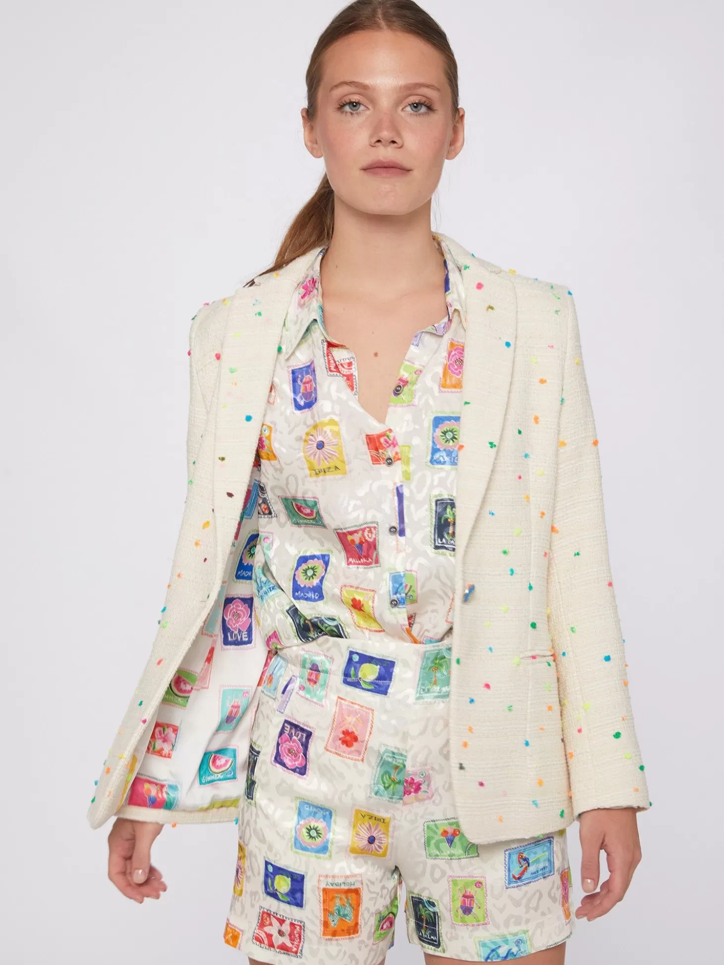 Vilagallo Jacket Hannah Ecru Multicolour*Women Jackets