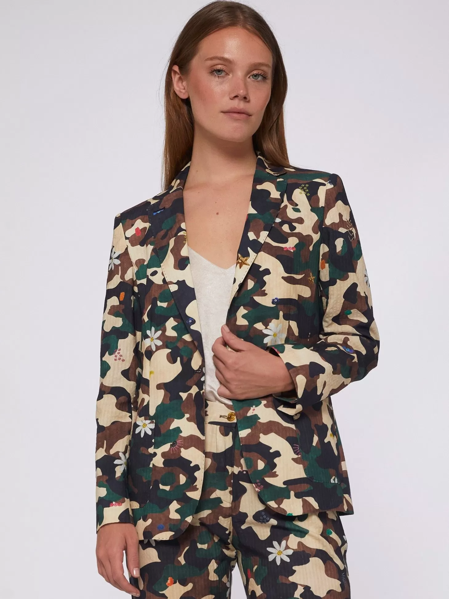 Vilagallo Jacket Harlow Camouflage Embroidery Print*Women Jackets