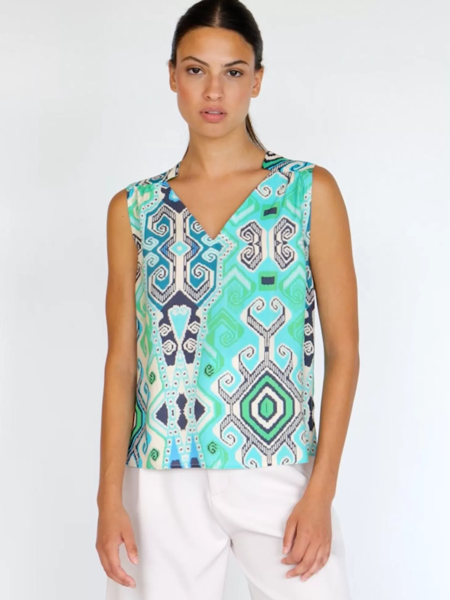 Vilagallo Shirt Annita Navajo Turquoise*Women Shirts