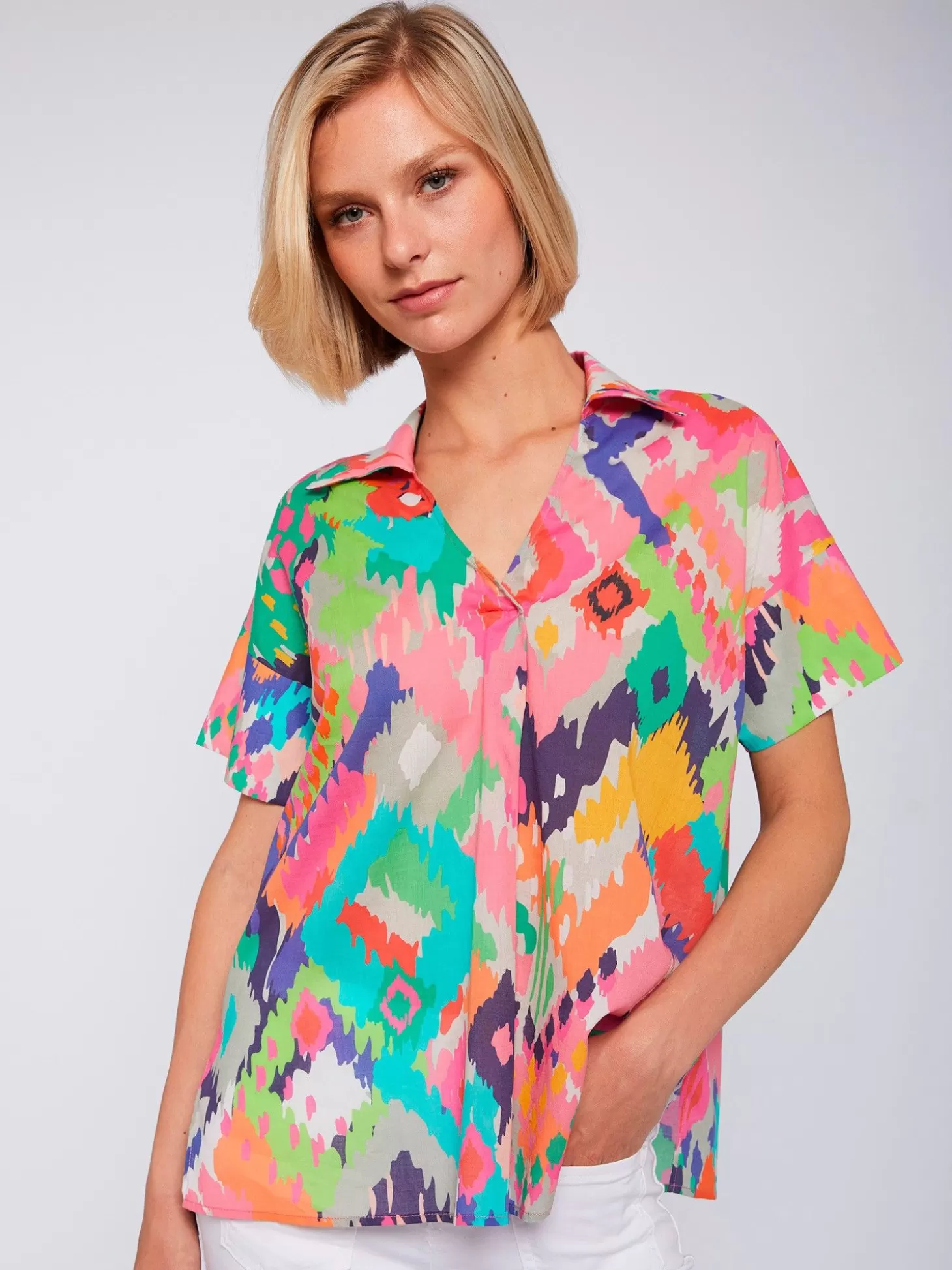 Vilagallo Shirt Chantal Acuarela Ikat Voile*Women Shirts