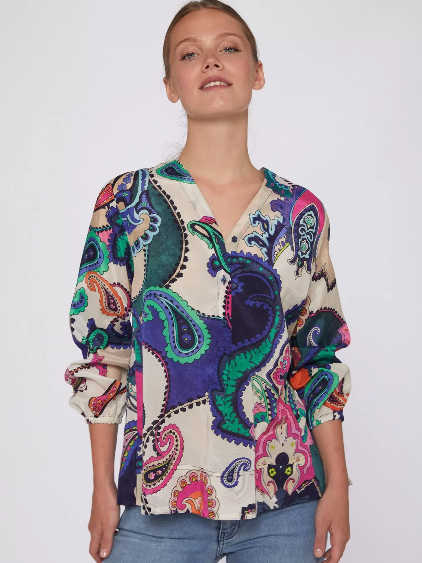 Vilagallo Shirt Ebba Maxi Paisley Print*Women Shirts