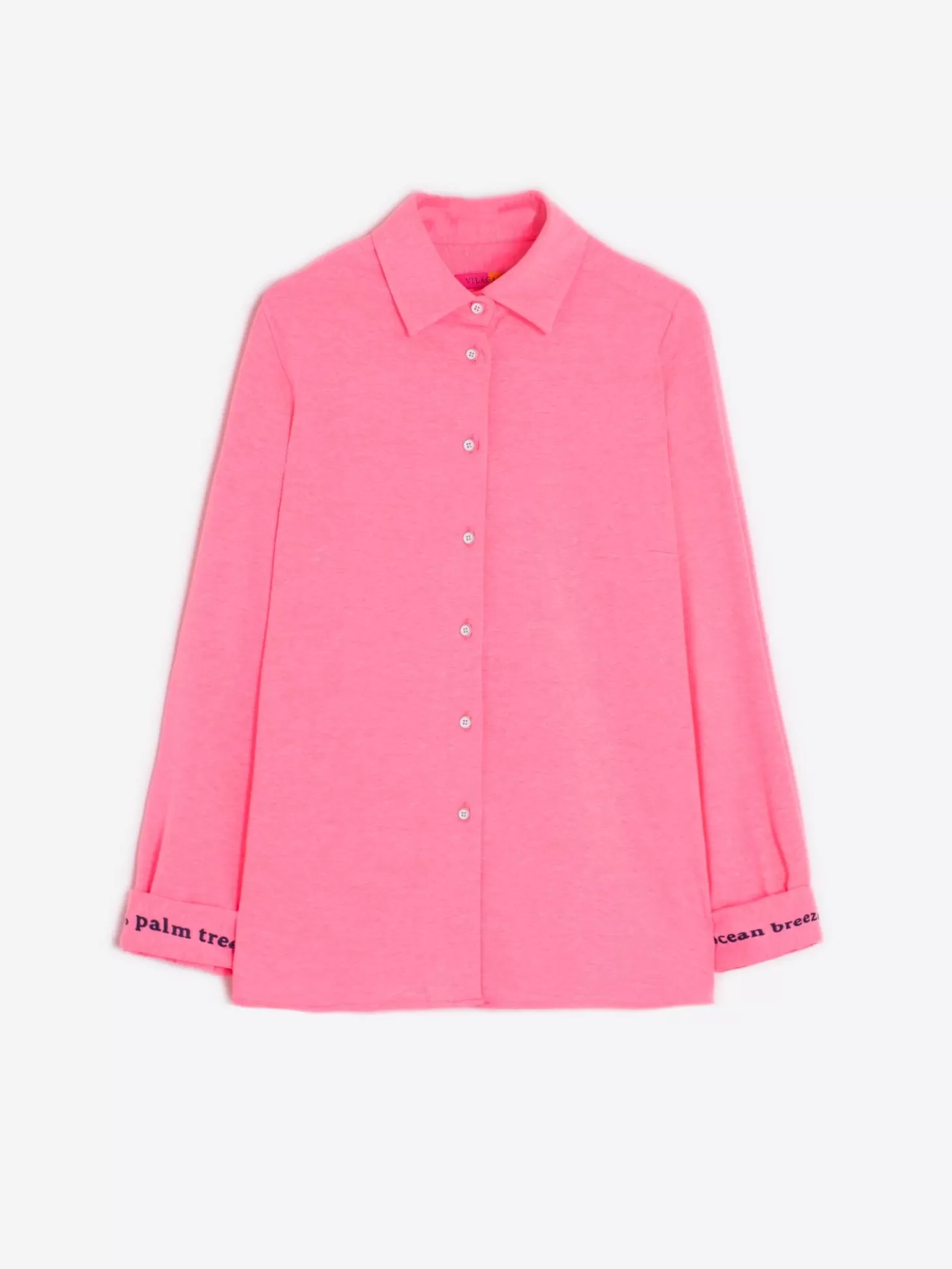 Vilagallo Shirt Emb Neon Pink Knit*Women Shirts