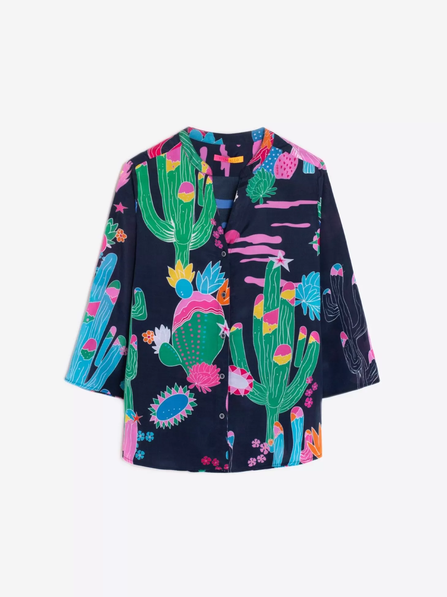 Vilagallo Shirt Juliet Cactus Navy Print*Women Shirts