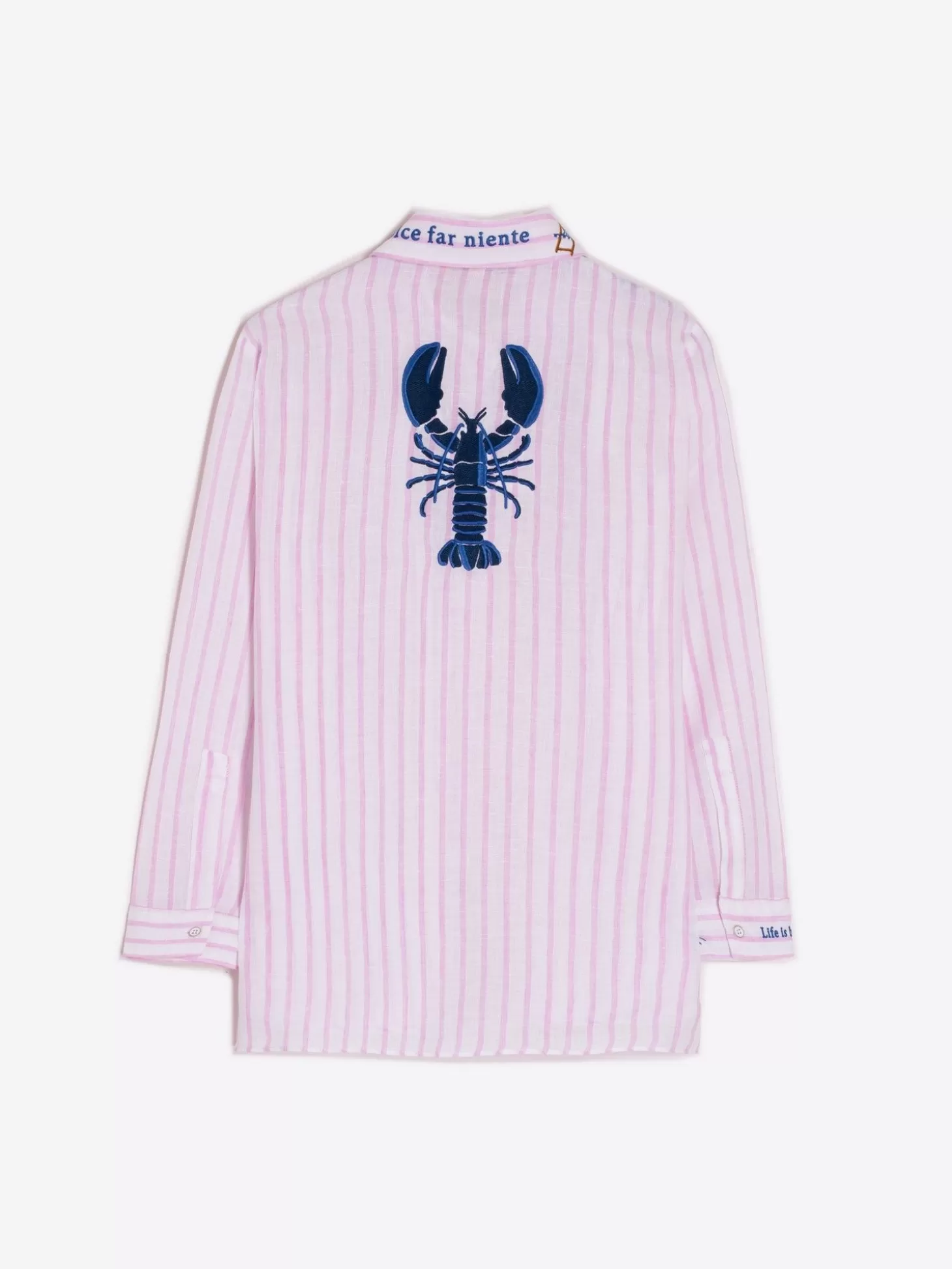 Vilagallo Shirt Petra Emb Pink Stripe M*Women Shirts