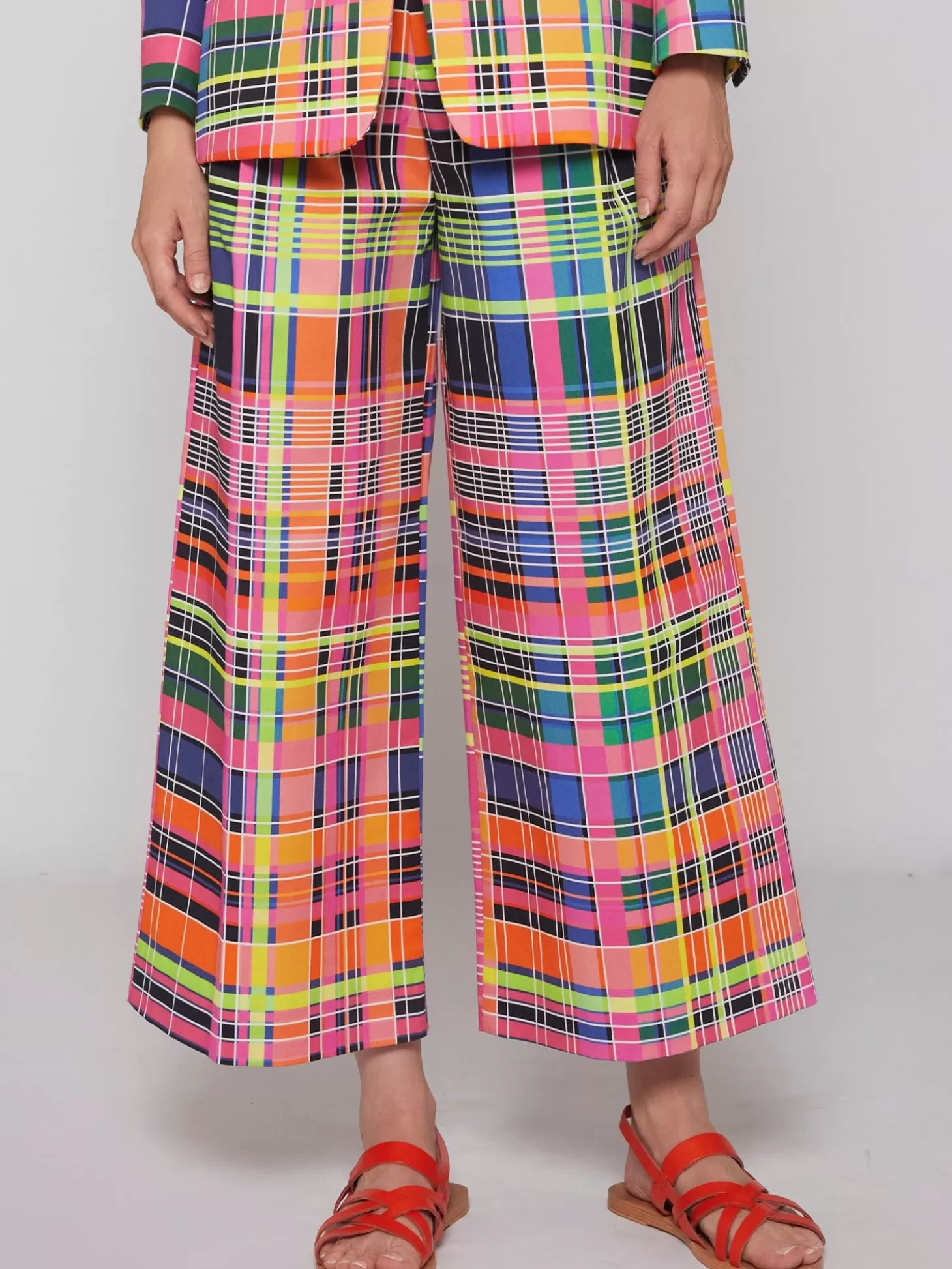 Vilagallo Trouser Brisa Multicolour Check Gabardi*Women Trousers