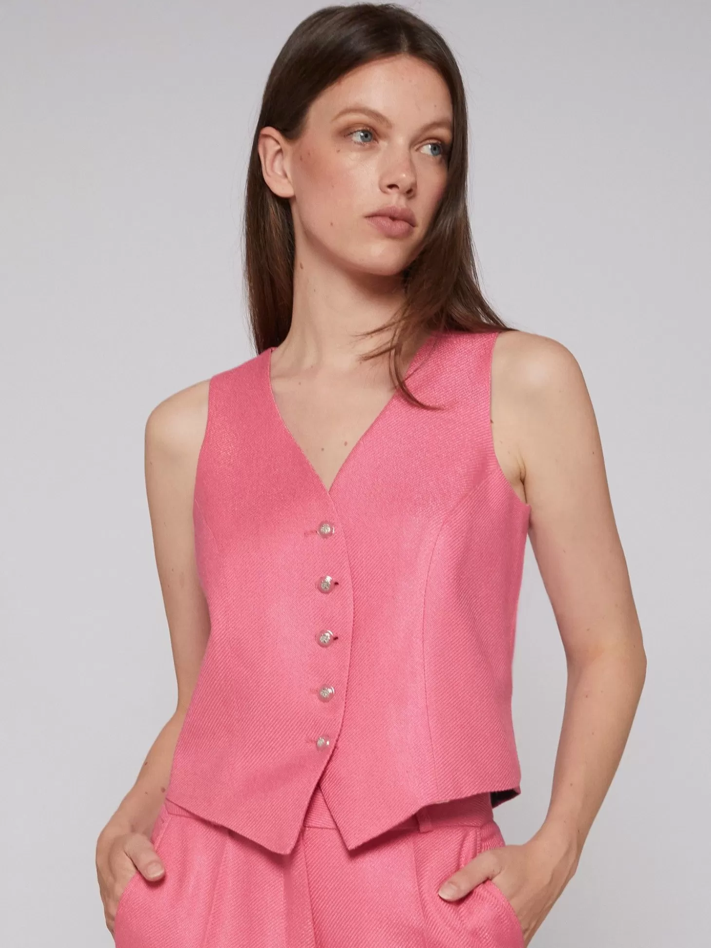 Vilagallo Vest Smart Pink Savile*Women Waistcoats